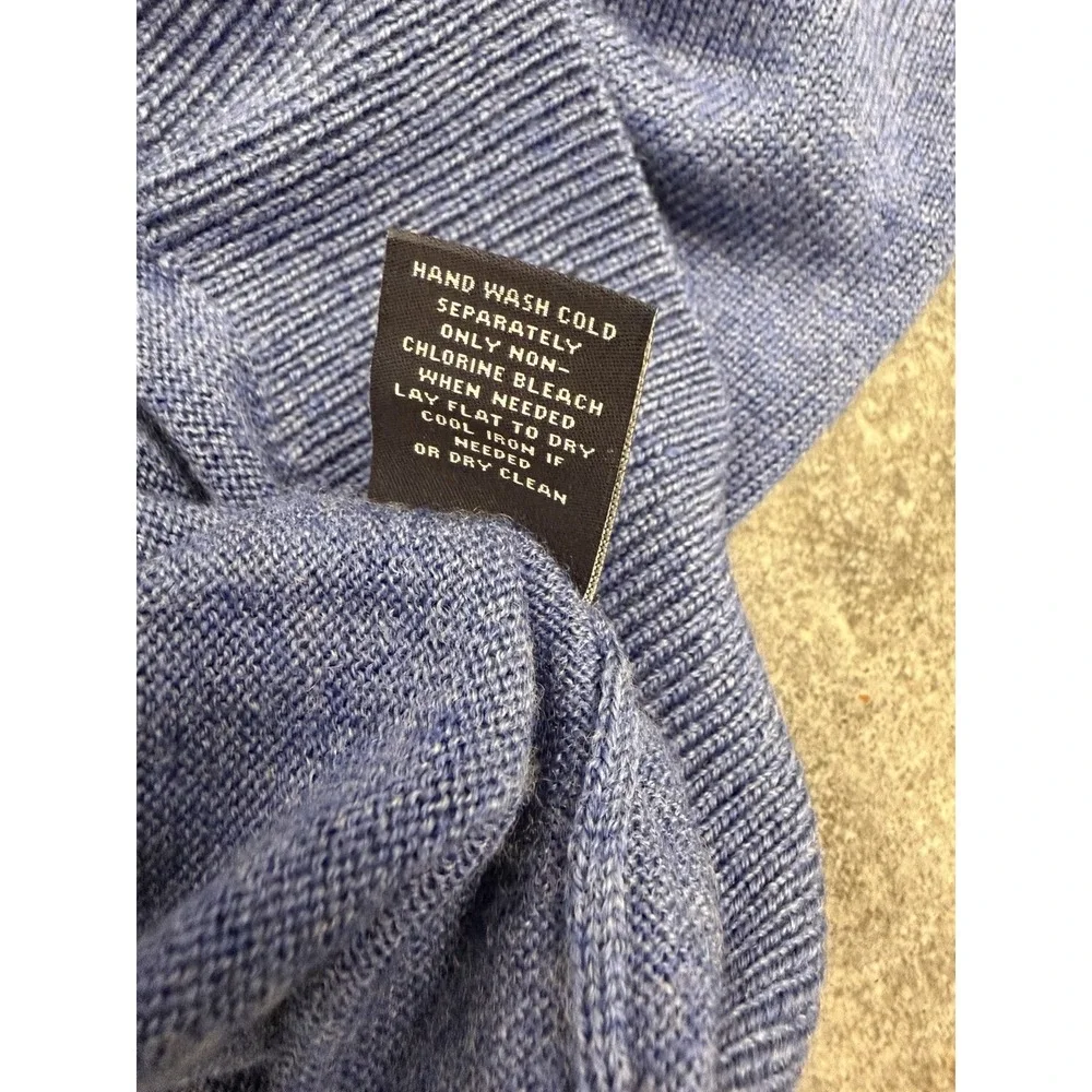 Hart Schaffner Vest Sweater Men's XLT V-Neck 100% Fine Merino‎ Wool Blue NWT